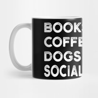 Dogs Books and Coffee Mug